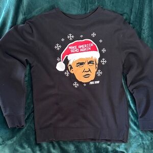 Full Send Black Holiday Crewneck Sweater